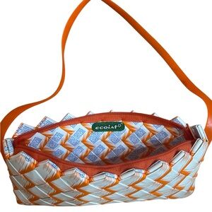 Ecoist recycled purse - orange and white